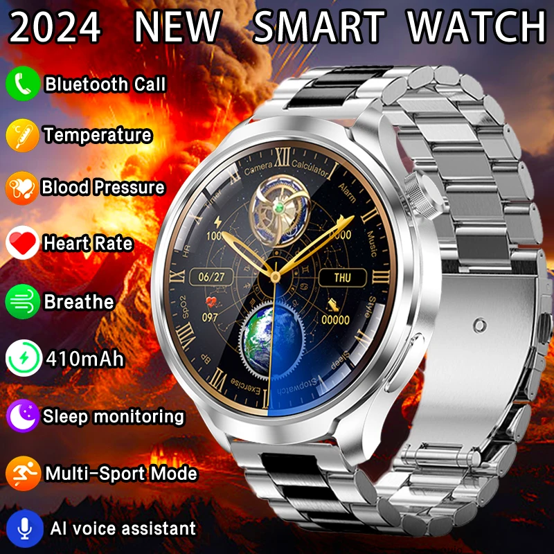 

2024 New Men Outdoor Sports Smart Watch Women Health Detection Blood Pressure Temperature Monitoring Bluetooth Call smartwatch