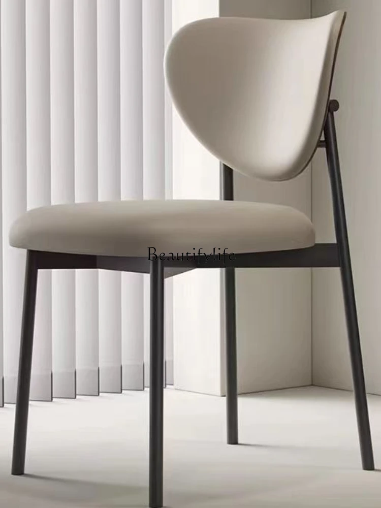 Italian Dining Chair Home Modern Simple and Light Luxury Backrest All-Matching Hotel Place Chair