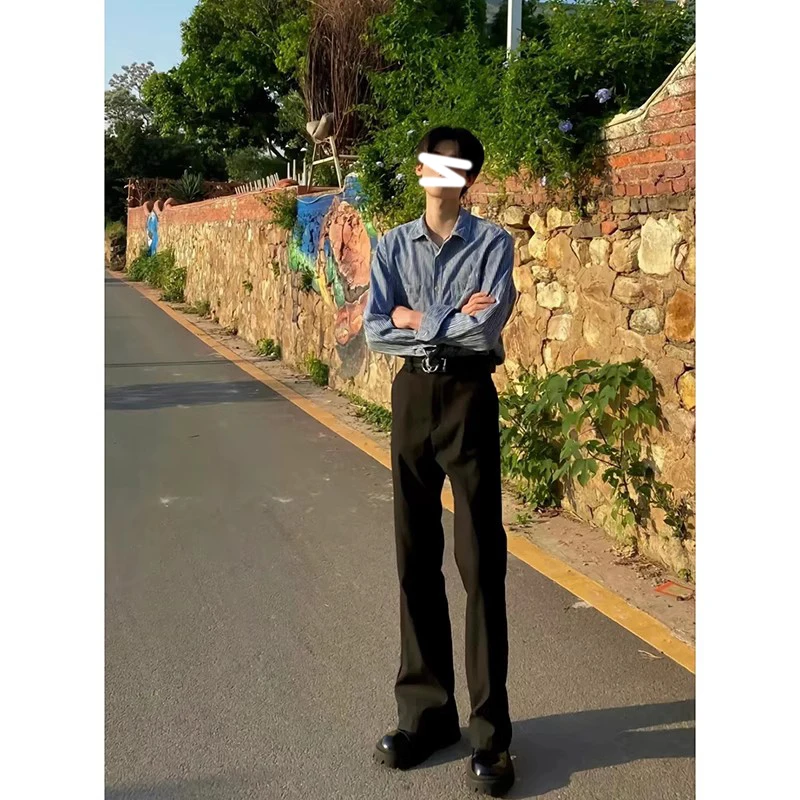 

Мужские повседневные брюки Pure Bla High Street Vibe, приталенные, прямого кроя, с легким клешем, Cleanfit, для осеннего отдыха