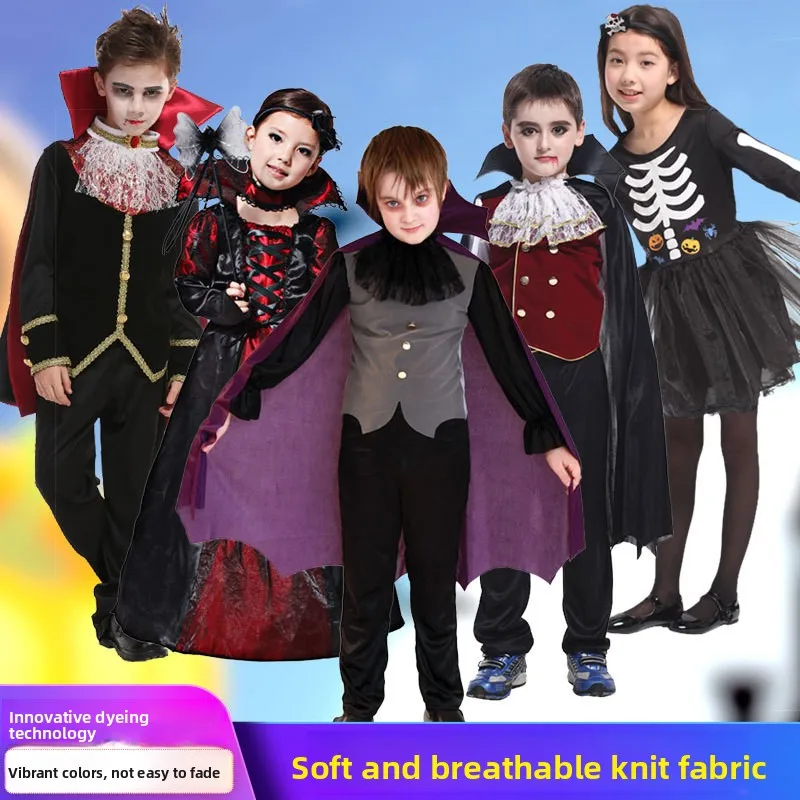 

Children's loween Cosplay Costume Skeleton Jazz Par Performance Clothes ex Kids' Dr up Outfit