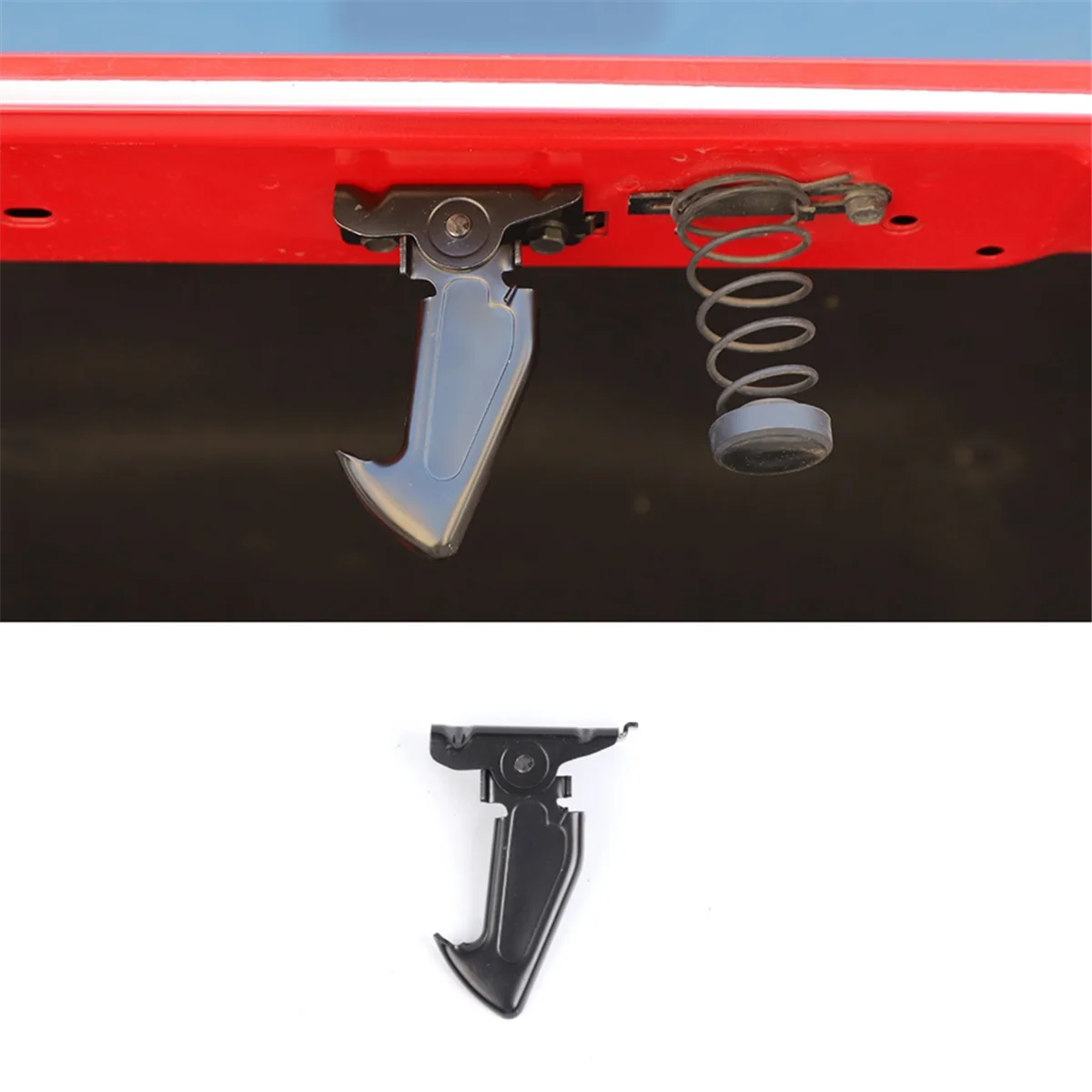 T45C_Hood Safety Catch Latch Front Hood Safety Lock Hook for Jeep Wrangler JL Gladiator JT 2018-2024 Accessories