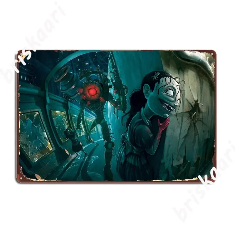 Bioshock Little Sister Metal Sign Cinema Kitchen Wall Decor Printing Garage Club Tin Sign Poster