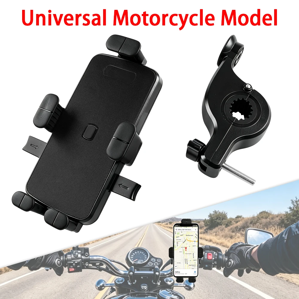 Universal Bicycle Motorcycle Phone Holder 360 Rotatable Handlebar Stand Bracket For iPhone Xiaomi MTB E Bike Non Slip Cycling