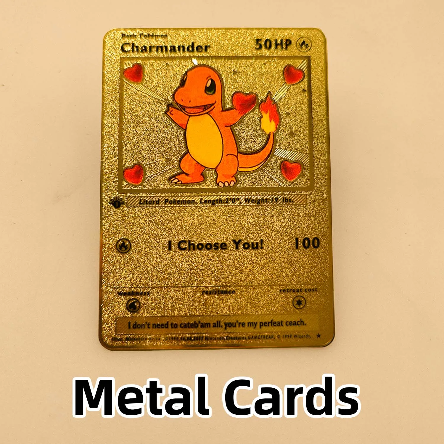 New For P-okemon English French Metal Card Anime Charizard Mewtwo Vmax Shiny Letters Game Collection Card Kids Toy Gifts