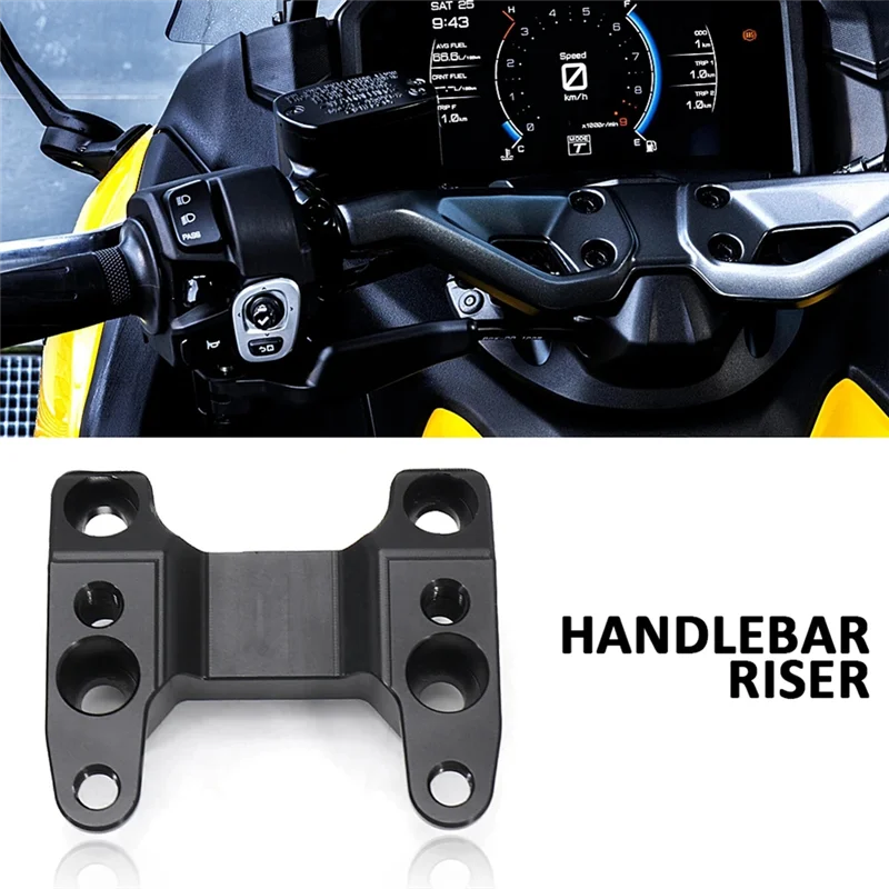 Motorcycle Handlebar Riser Handle Bar Raiser Clamp Backs Black for Yamaha TMAX 560 T-MAX560 TMAX560 T-MAX 560 2022 2023