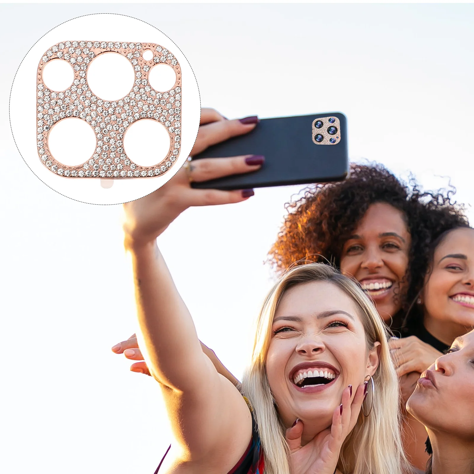 Camera Film 12 Protector Max Screen Shiny Rhinestone Bling Decorative Cover