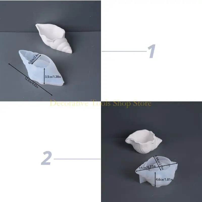 QX2E CONCH CODELE JAR MOLL MOLDS Silicone Moulds Jewelry Storage Box قوالب القوالب #6