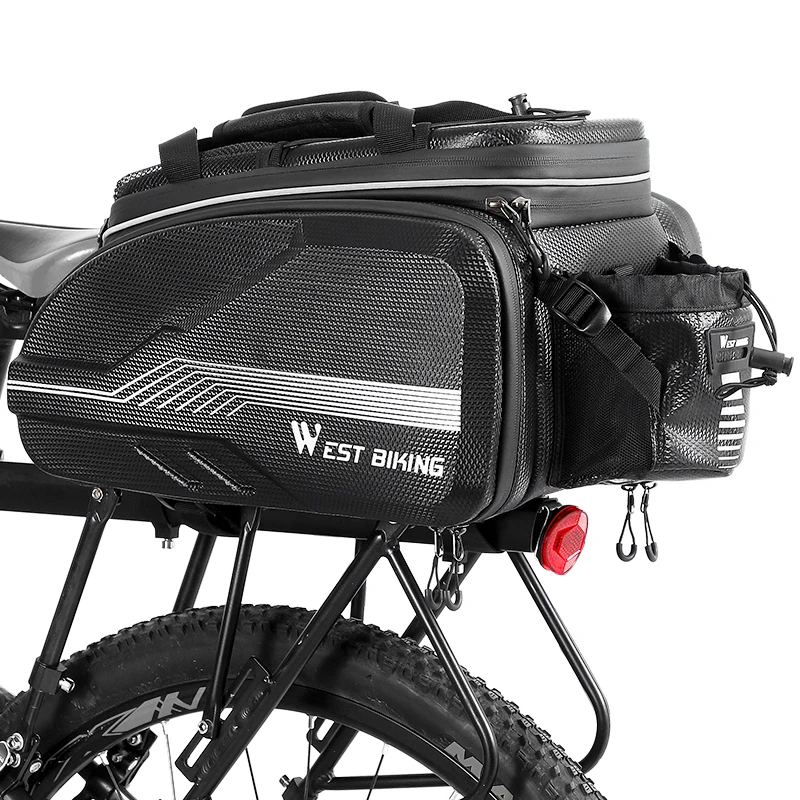 

Велосумка WEST BIKING 25-45 л, расширяемая, жесткая, водонепроницаемая, многофункциональная, с держателем для бутылки с водой