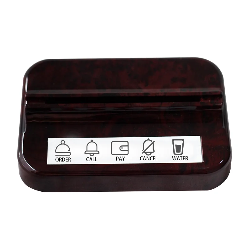 P5 Table Bell Button Restaurant Menu Cards Wireless Pager Calling System Queue Management For Bar Quipment Coffee Shop Hotel