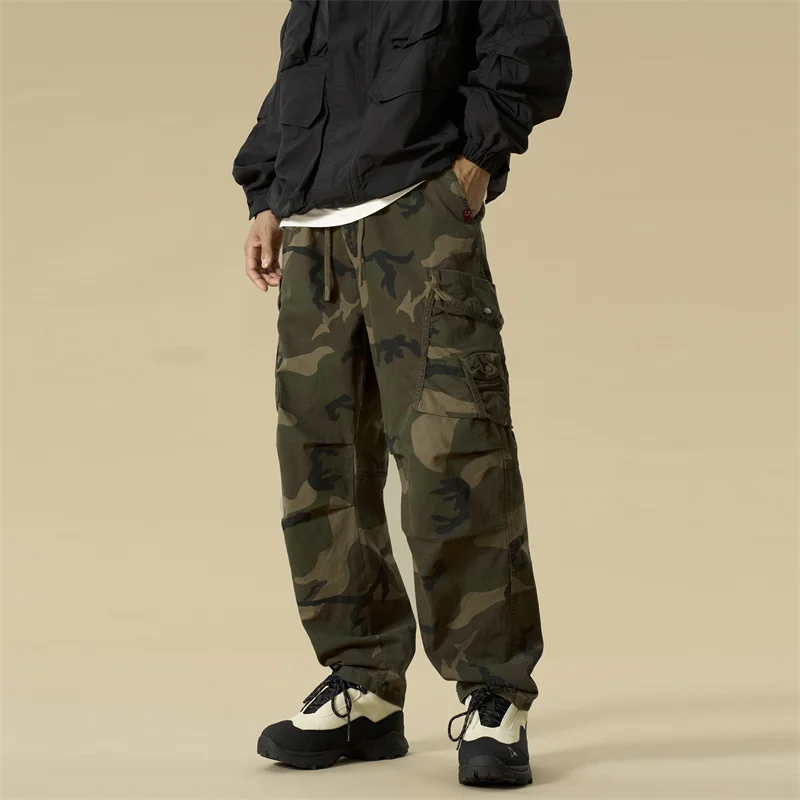 Autumn and winter new fashion men's Japanese vintage overalls men's fashion casual pants long pants