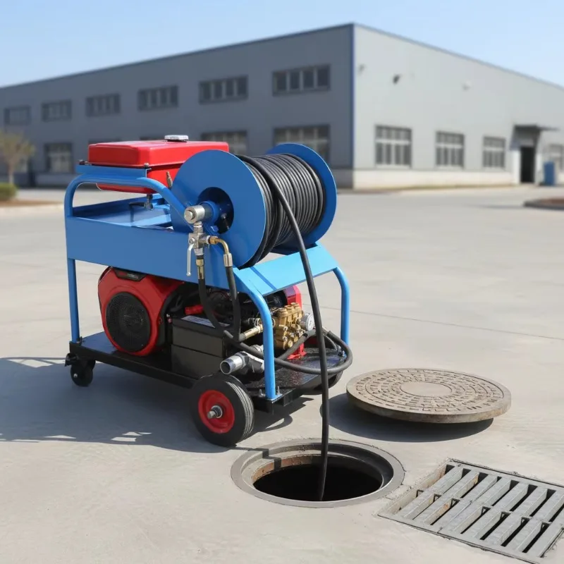 Diesel Powered Pipe Jet Dredger All Terrain Wheeled Sewer Cleaning Unit Adaptable to Unpaved Rural Construction Roads
