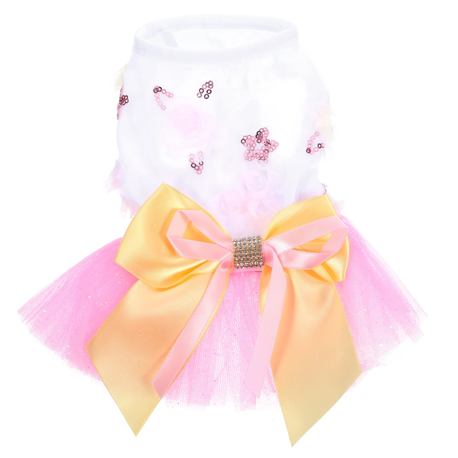 

Dog Princess Dress Summer Mesh Flower Sequin Dot Puppy Skirt Party Pet Clothes Small Dog Apparel Puppy Dress Apparel