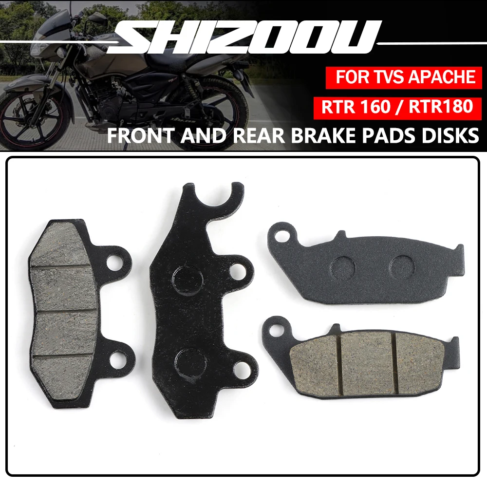 Pastillas de freno delanteras y traseras para motocicleta TVS Apache RTR 160 rtr160, piezas para TVS Apache RTR 180 rtr180