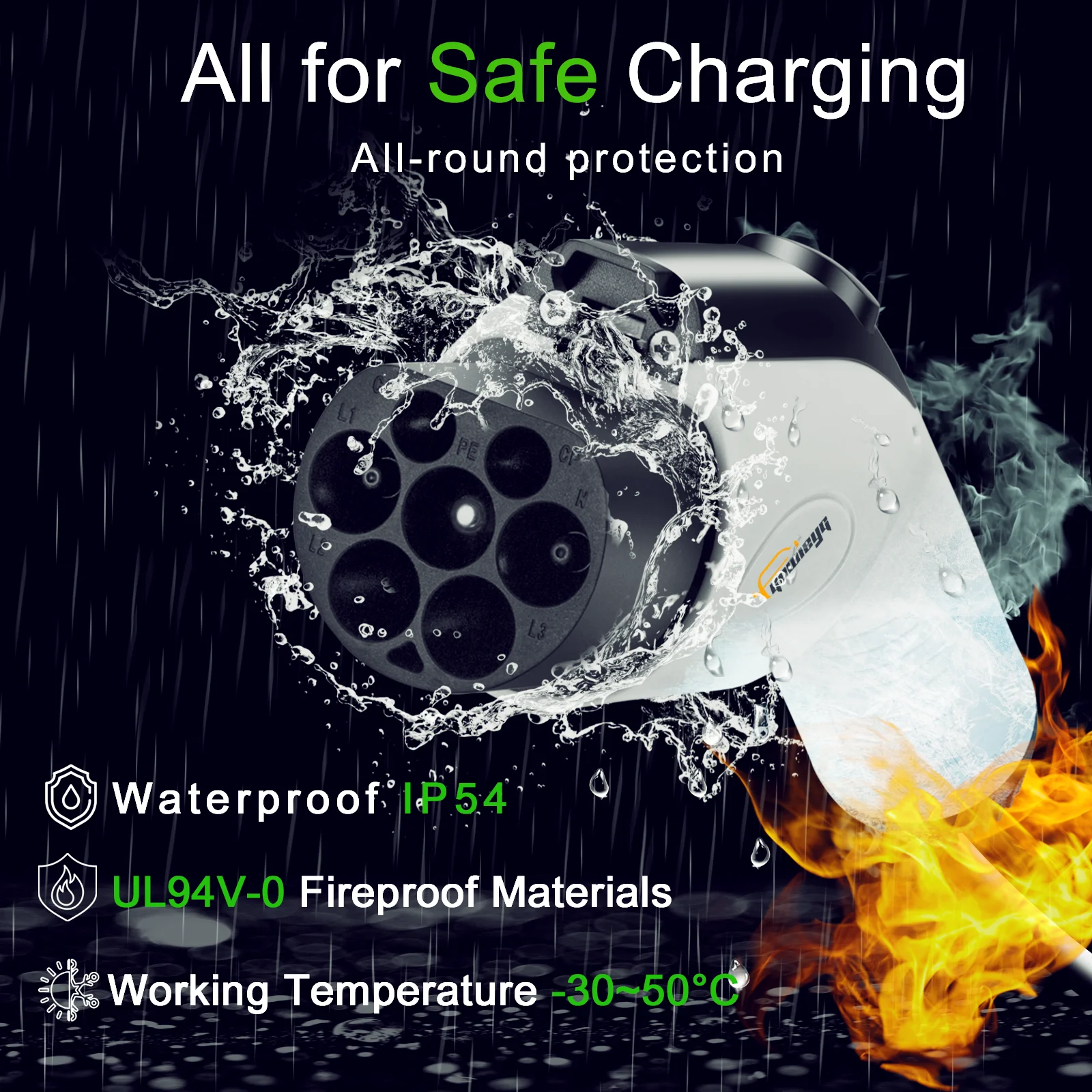 كابل Type2 إلى GBT كابل شحن GBT كابل شحن Type2 كابل شحن EV كابل شحن GUWIEYG 11KW GB/T شاحن