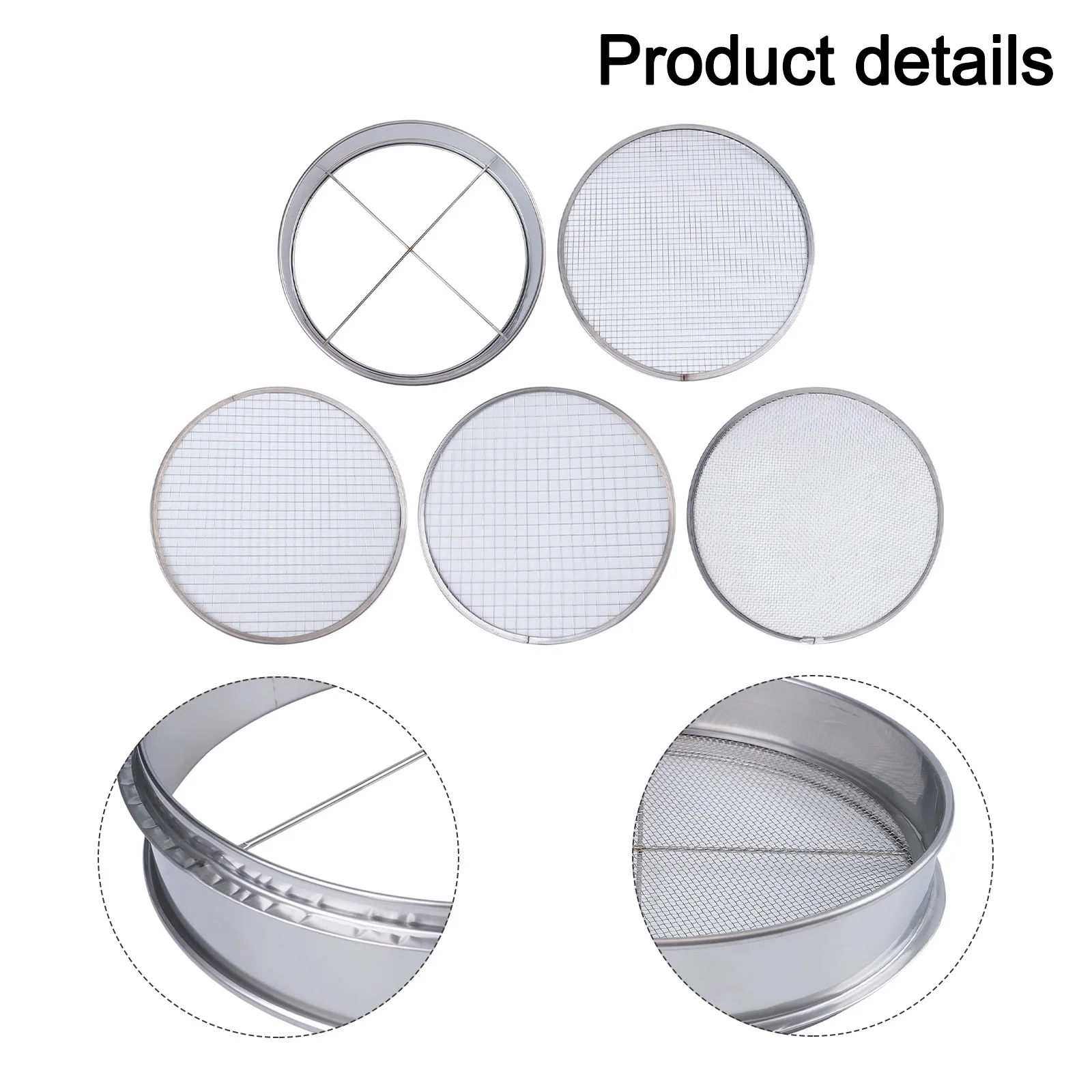 Gardening Tasks Garden Sieve 4-in-1 Sieve Compost Sifter 30 Cm Diameter Ergonomic Design Quick-Click Mechanism