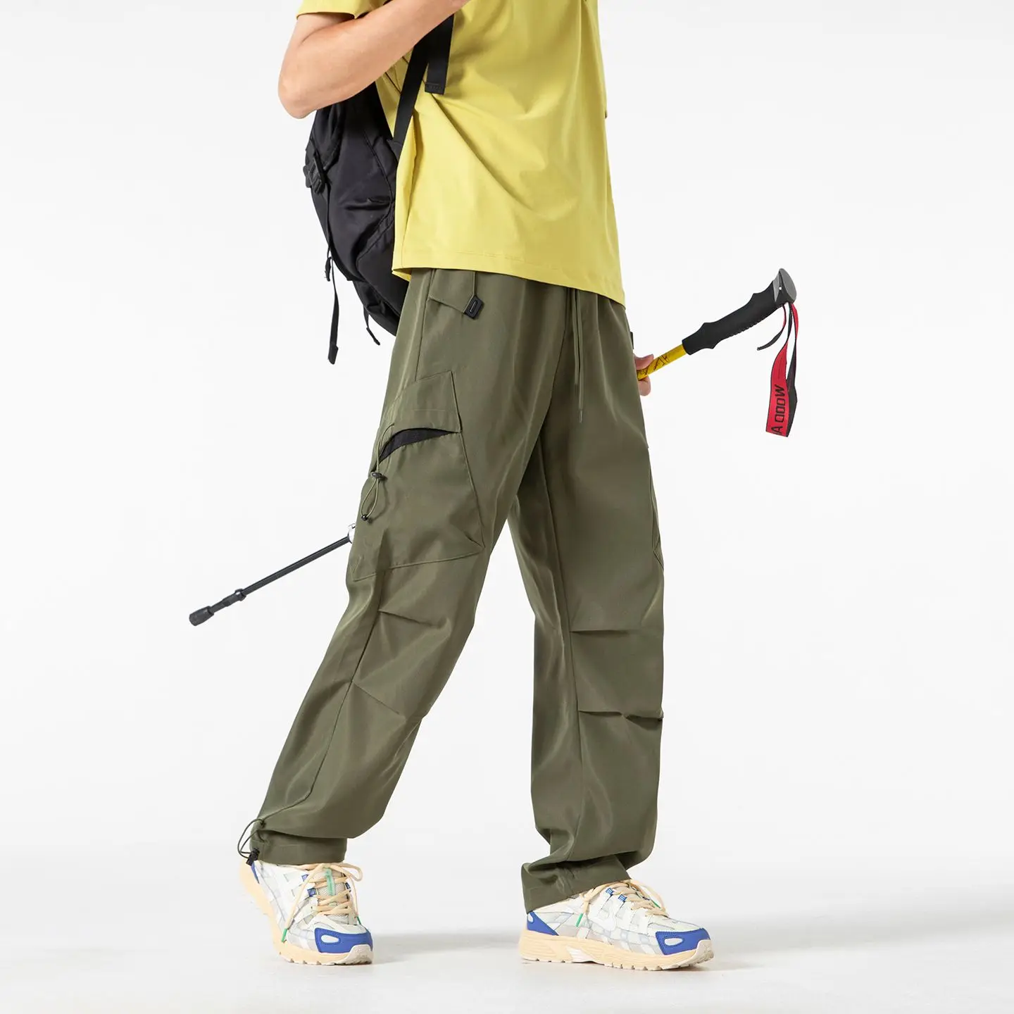 الرجال مستقيم الساق السراويل الخريف البضائع السراويل فضفاضة السراويل سترة رياضية السراويل 6 ألوان جيب بانت