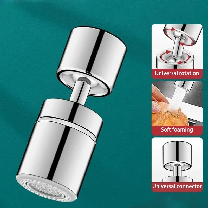 Kitchen Faucet Kitchen Accessories Thread Adapter Splash Proof Faucet Water Tap Nozzle Bathroom 720 ° Rotation Wash Up Fixture