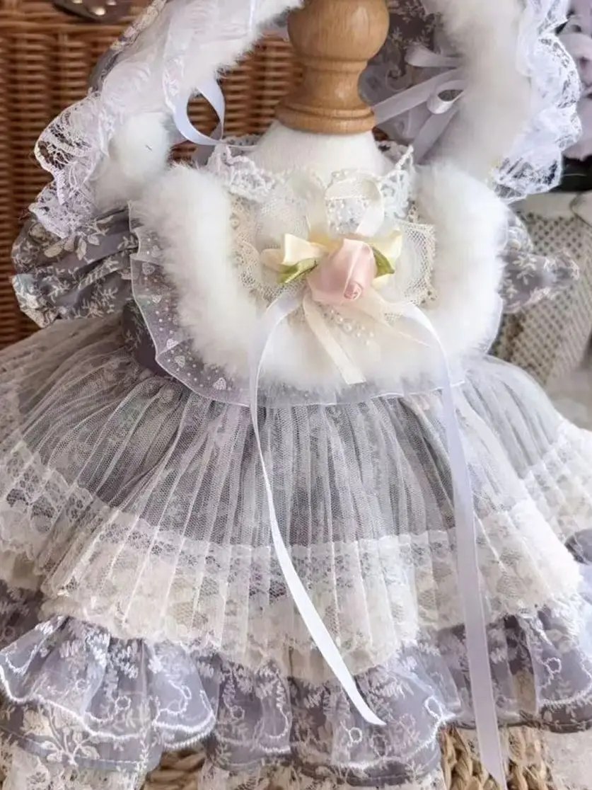 ملابس دمى قطنية 20 سم و40 سم و10 سم، ملابس دمى معاد تصنيعها 50-55 سم، فستان دمية بنفسجي مع شحن مجاني