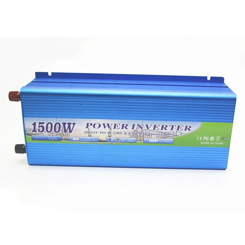 Cheapest Price Full Power 12V 24V DC to AC 220V 1500W Pure Sine Wave Power Inverter for Solar System