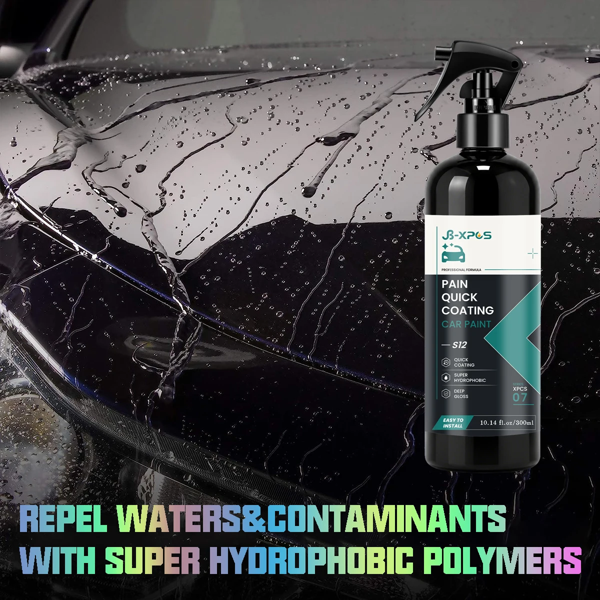 Fast Acting Car Paint Coating Spray, Water‑Repellent Anti‑Oxidation Vehicle Surface Care YT0107