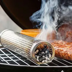 BBQ Grill Pellet Smoker Tube 6/12'' Hot Cold Smoke Generator Stainless Steel Perforated Mesh Smoker Tube Filter Gadget