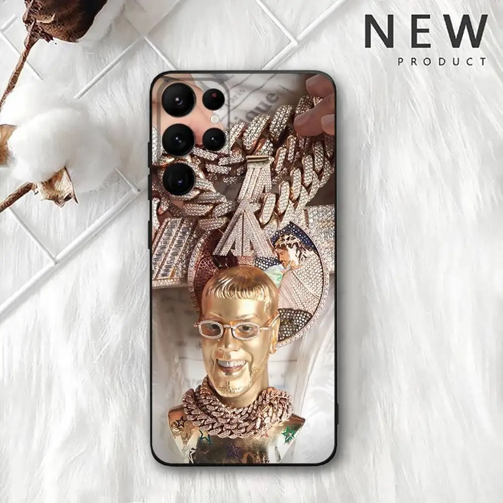 حافظة هاتف A-Annuel AA Rapper لهاتف سامسونج S 25,24,23,22,30,21,10,9,Ultra,Plus,Lite,FE,4,5G حافظة ناعمة سوداء