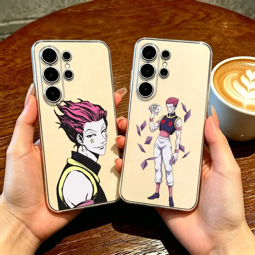 H-Hisoka Morow Hunter x Hunter  Phone Case Transparent Silicone Soft For Samsung S25,S24,S21,S22,S23,S30,Ultra,S20,Plus,Fe