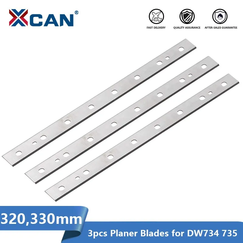 XCAN Woodworking Planer Blade 3pcs 320,330mm for DW734 Electric Planer Knife Blades