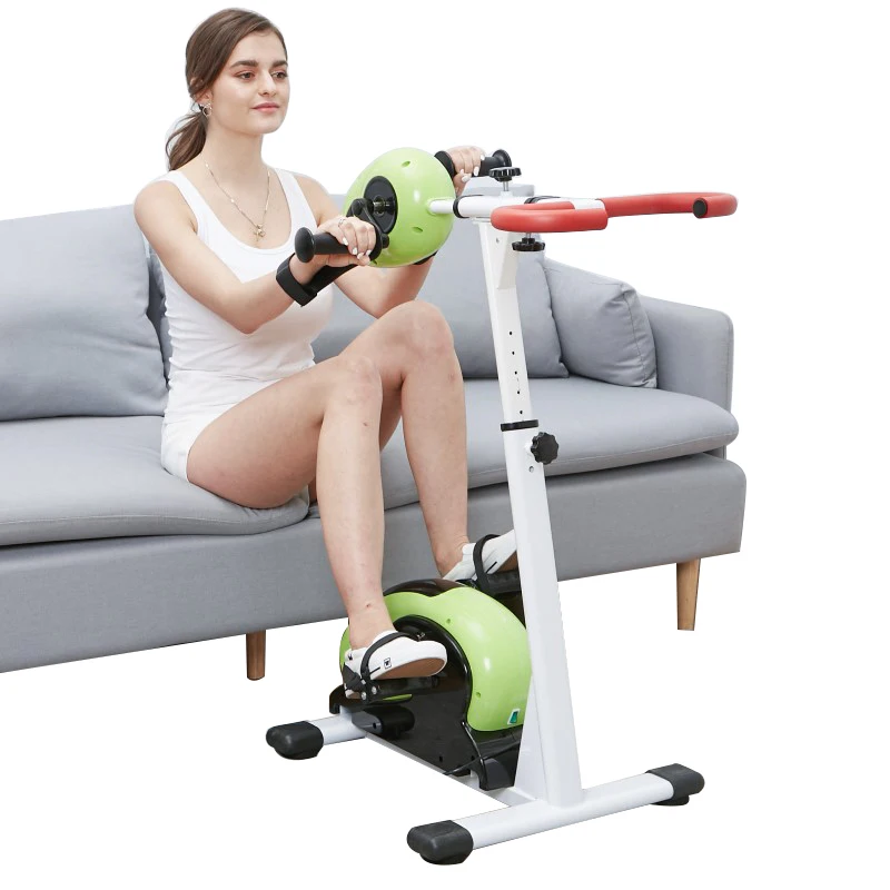 Disabled Electric Rehabilitation Hand and Foot Exercise Machine Mini Exercise Bike Pedal Exerciser with Foot Boots and Screen