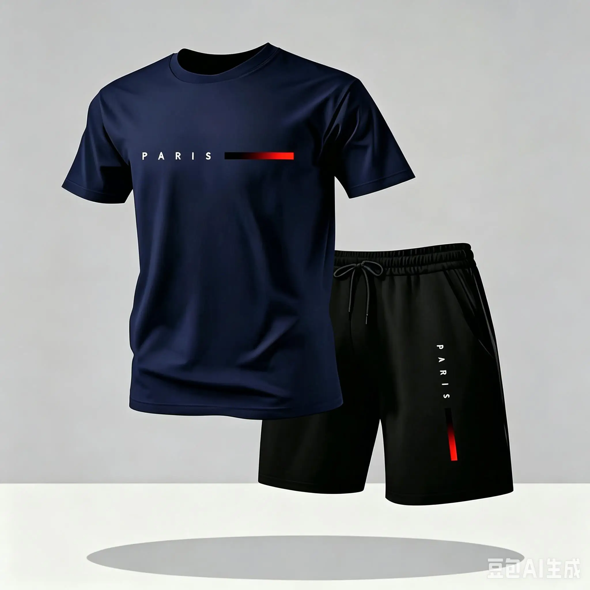 Men's Tracksuit 2 Piece ​O-neck Short Sleeve Shirt Shorts Set Men's Running Suit  mesh T shirts Man Clothing Summer T-shirt