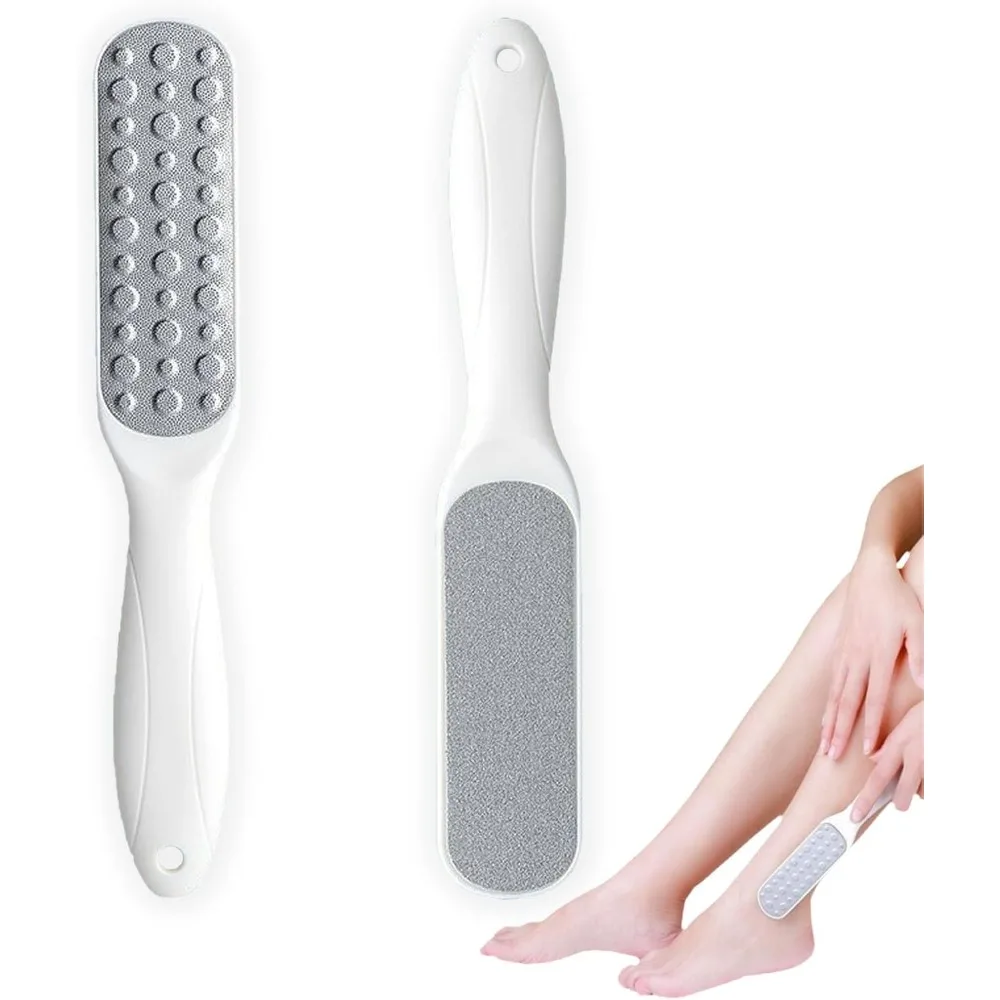 Double-Sided Foot Pumice Stone & File, Pedicure Rasp, Removes Cracked Heels, Dead Skin, Corns, Hard Skin – Gentle on Skin