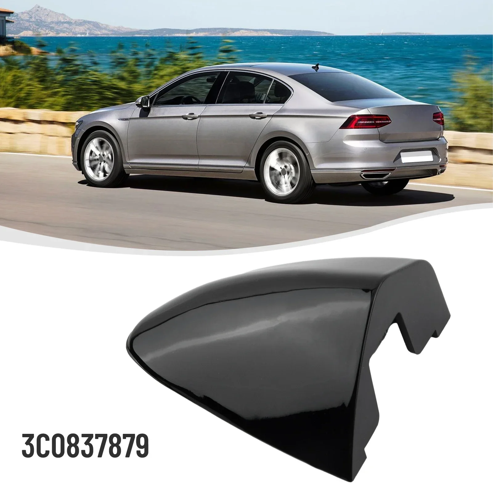 car Door Handle Cap Driver Side Exterior Left Black Durable For CC 2009-2017 For Passat 2006-2011 1K8837879 3C0837879 3C0837880