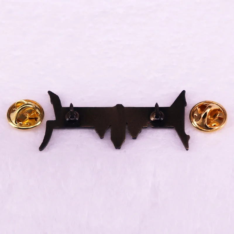 1PC Death Angel Thrash Metal Band Vintage Bronze Logo Enamel Pin, Hardcore Rock Music Brooch, Heavy Metal Fan Jewelry Gift