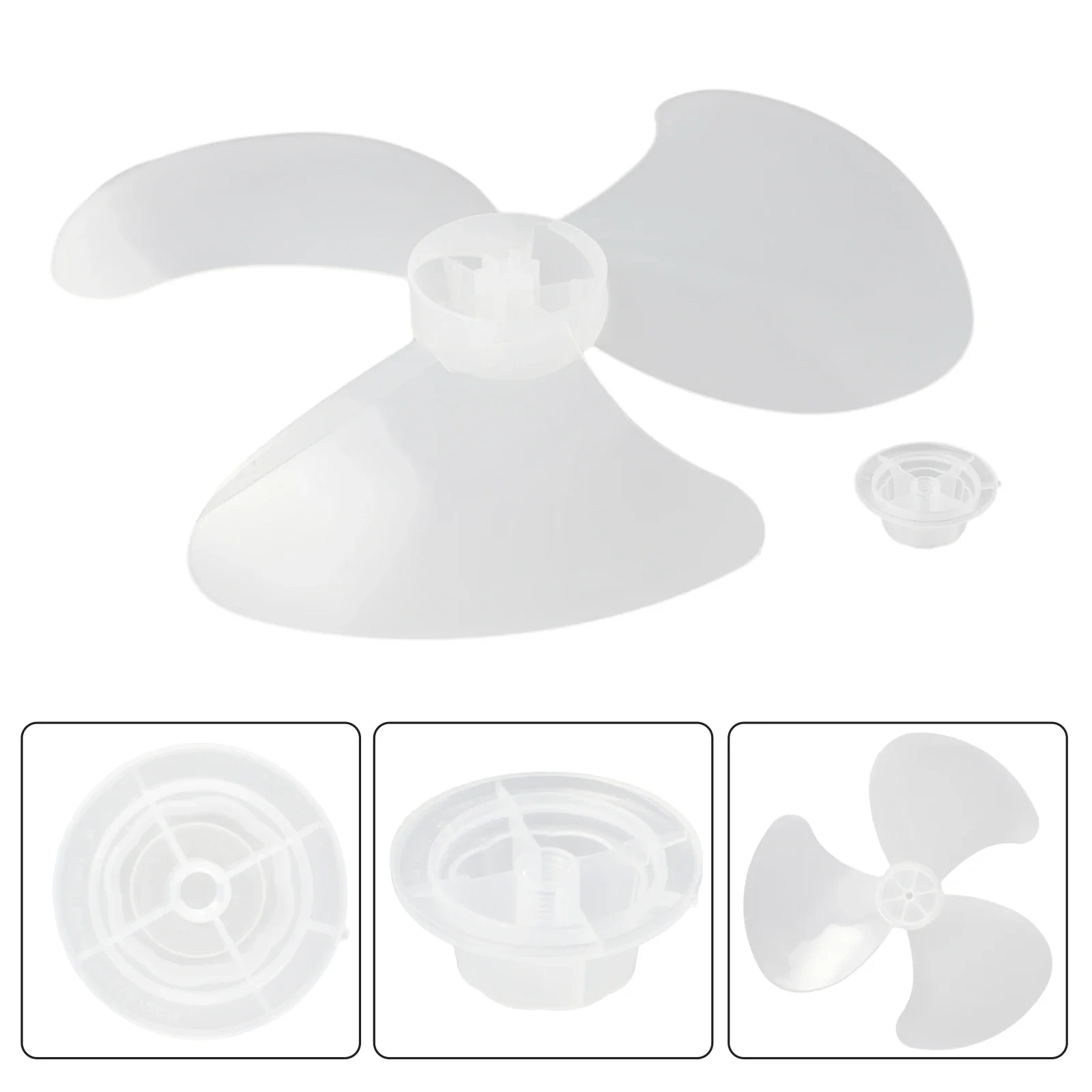 

16 Plastic Fan Blade 3 Leaves For Standing Pedestal Floor Wall / Table Fanner Plastic Fan Blade Electric Heat Distribution