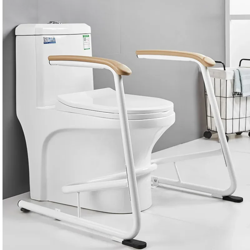 

Anti-Tip Toilet Safety Handrail Stable Load-bearing Bathroom Assist Holder Anti-Slip Handle No-Drill Assist Easy-Install Support