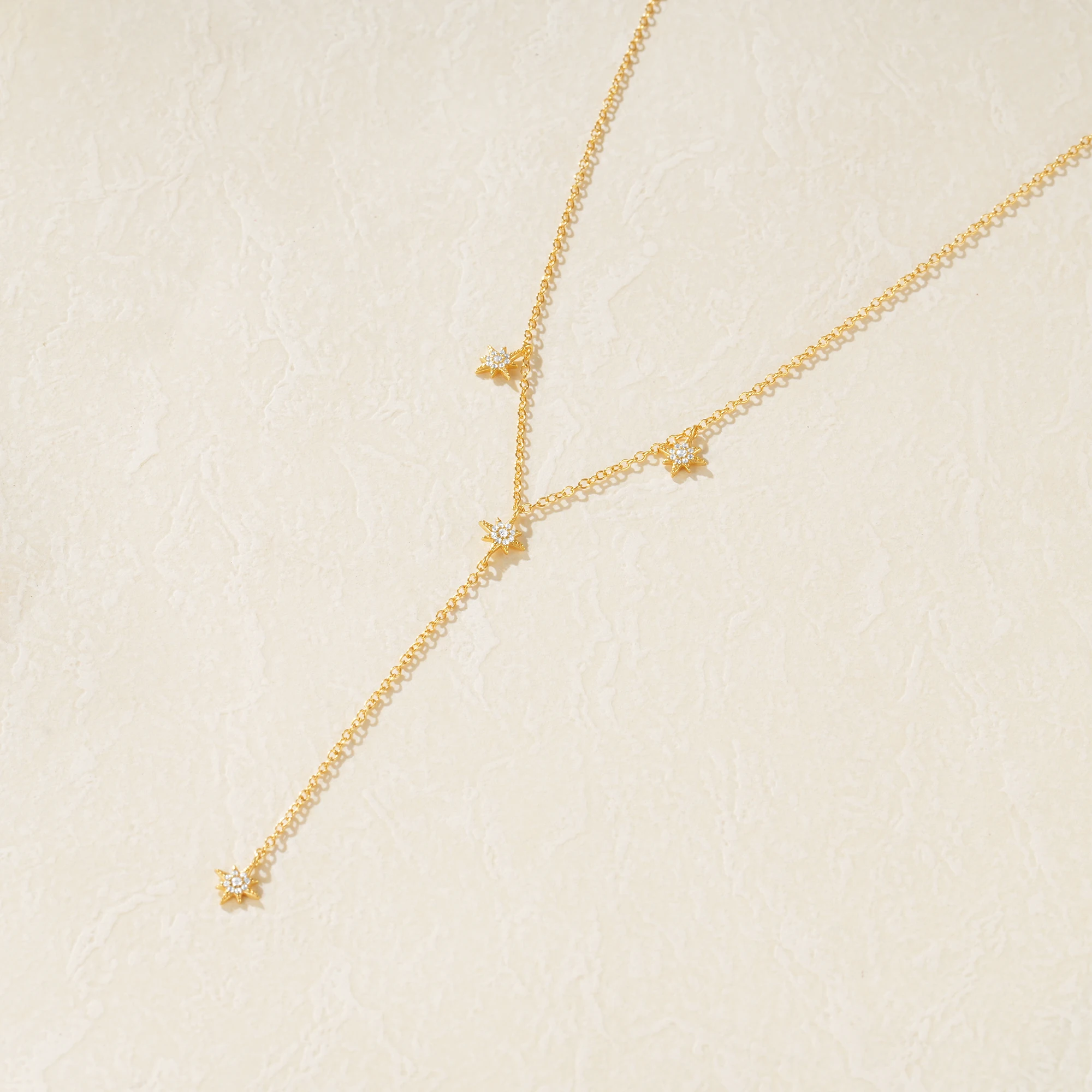 CANNER Octagonal Star Zircon 925 Sterling Silver Double Layered Clavicle Chain For Women Ins Minimalism Necklaces Fine Jewelry