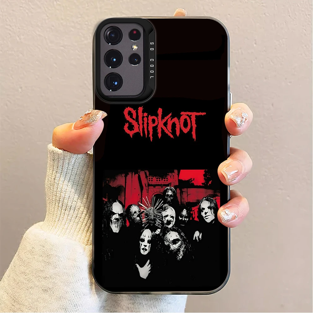 Band S-Slipknot Iowa Phone Case For Samsung Galaxy S24 S23 S22 Plus Ultra FE A71 A55 A54 A53 Laser Cover IMD Color