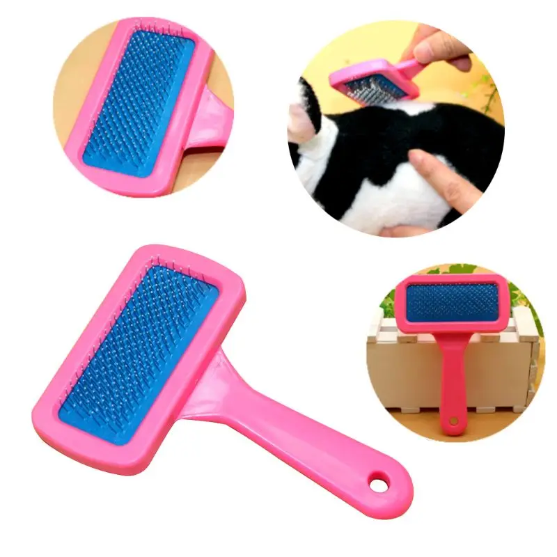Multifunctional Pet Grooming Brush Soft Bristle Needle Comb for Rabbit Dutch Pig Guinea Pig Small Pets