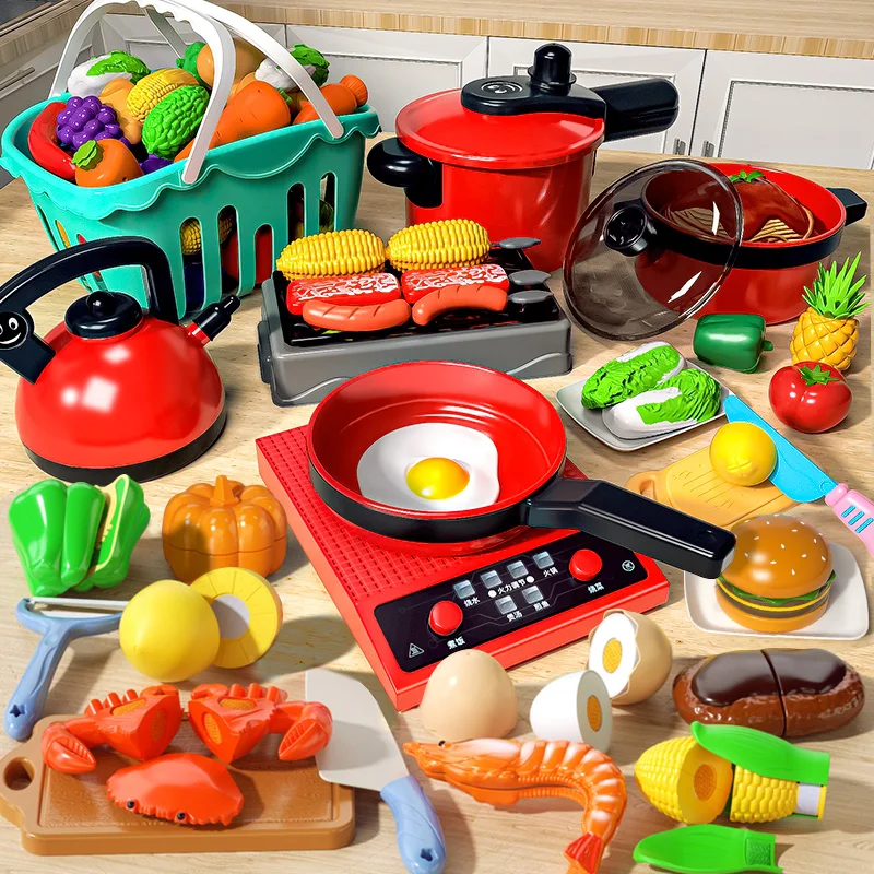 

Детский подарочный набор для ролевых игр: кухонный набор для мальчиков и девочек, пластиковые игрушечные кухонные принадлежности, имитация кухонного инвентаря для малышей