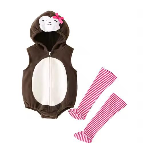 New Designer Cartoon Clothing Zip-up Hooded Romper + Stockings Baby Boy Clothes Baby Girl Casual Sets - Image 9