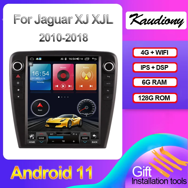 

Kaudiony 12,1 "Tesla Style Android 11 для Jaguar XJ XJL автомобильный DVD мультимедийный плеер Авто радио GPS Навигация стерео DSP 2010-2018