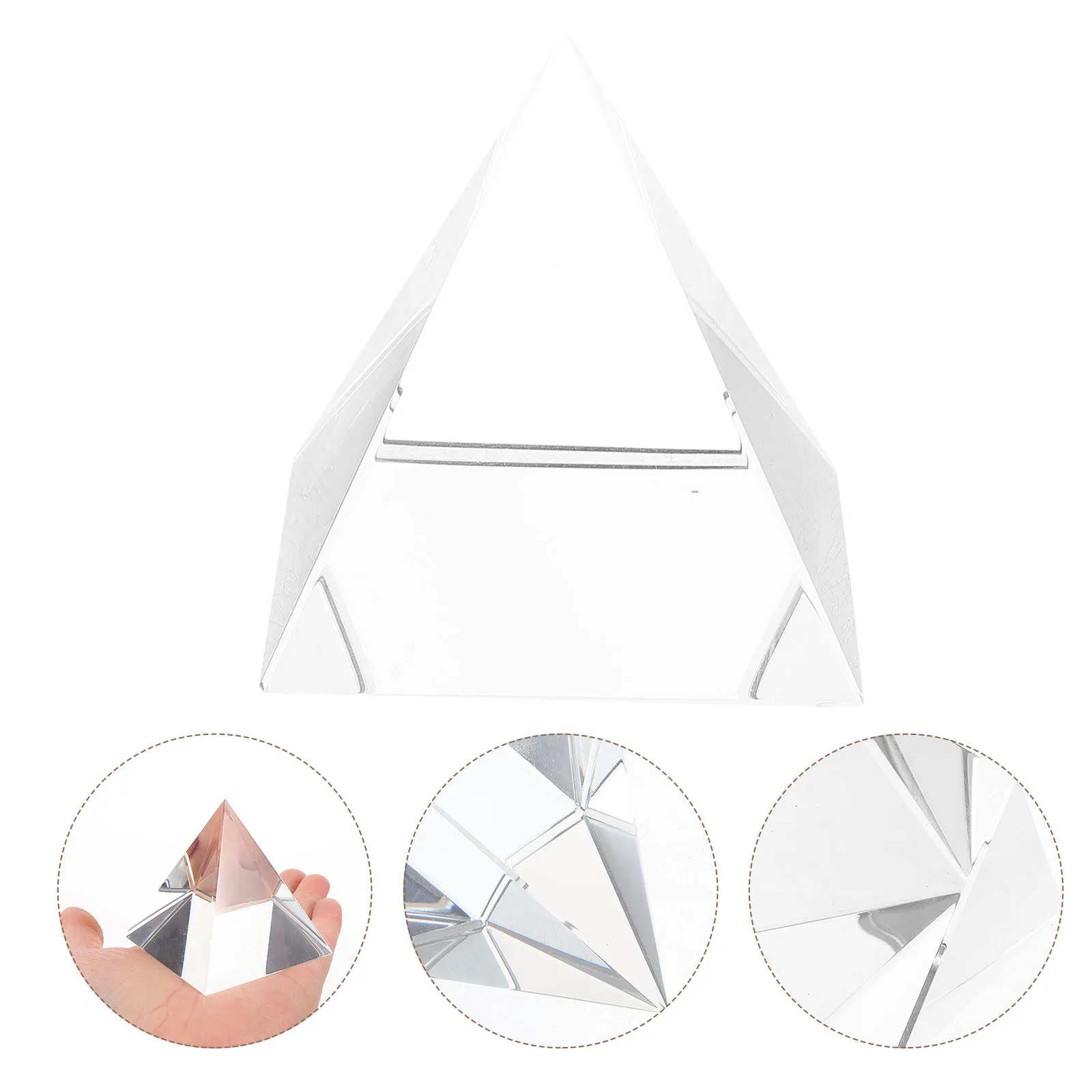 

Optical Glass Pyramid Prism Light Tool Prism Photography Science Experiment Home Decor Glass Pyramid Optical Experiment