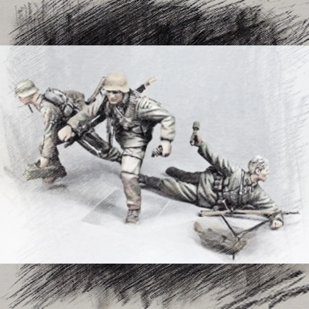 

Набор для сборки фигурок из смолы, масштаб 1/35, неокрашенная модель, военная тематика, немецкий солдат (3 человека), в разобранном и неокрашенном виде, GK, 1213R