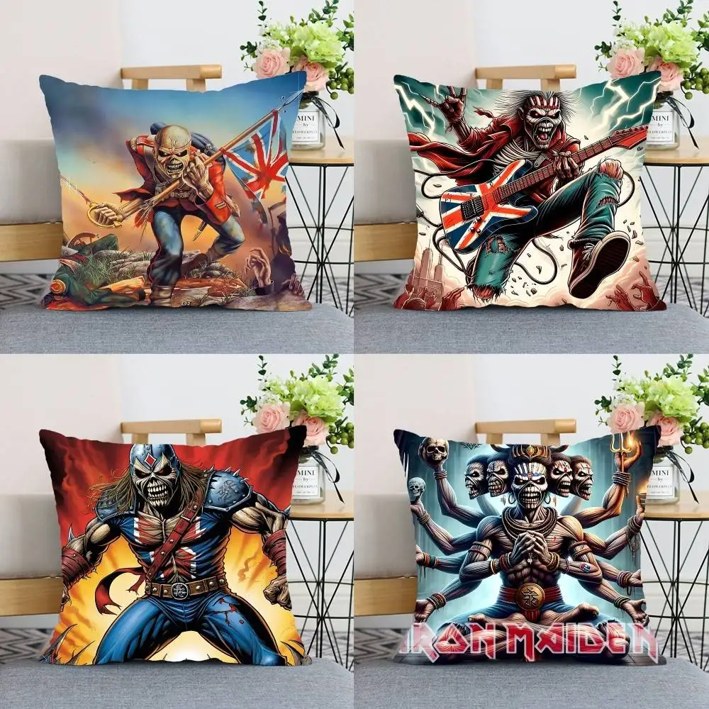 

Band H-Iron M-Maiden Pillow Case Soft Decorative Pillow Covers Sofa Cushions For Living Room Cozy Ornamental Throw Pillows