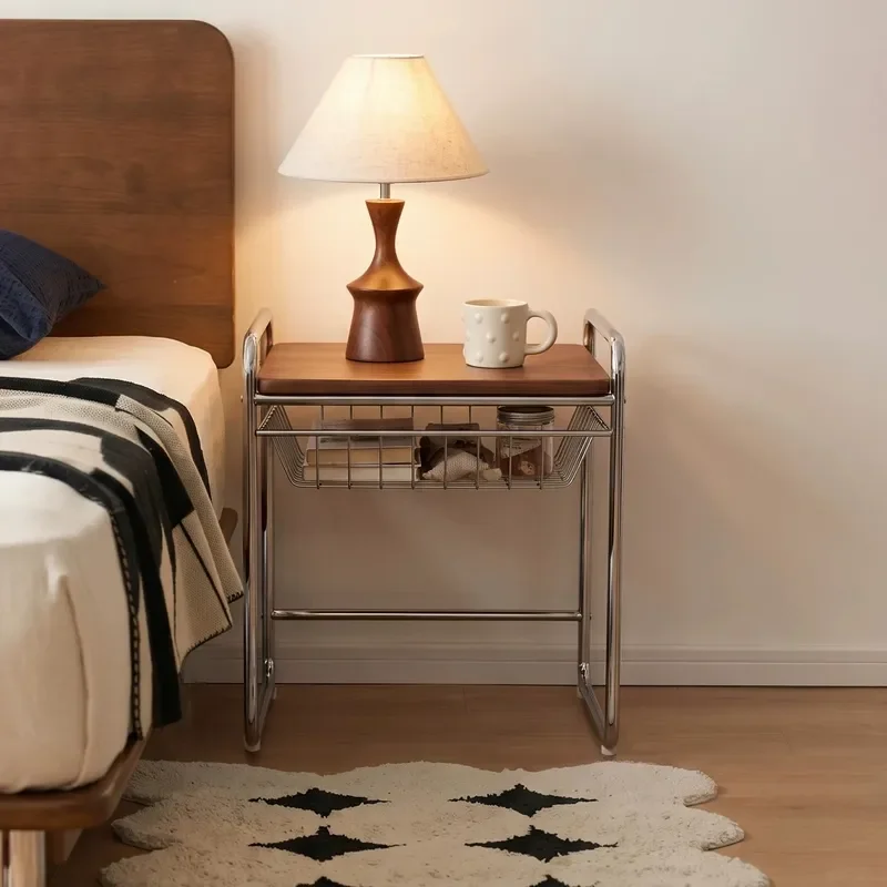 Bauhaus Bedside Table Bedroom Wrought Iron Bedside Rack Small Bed Side Storage Locker Small Side Few