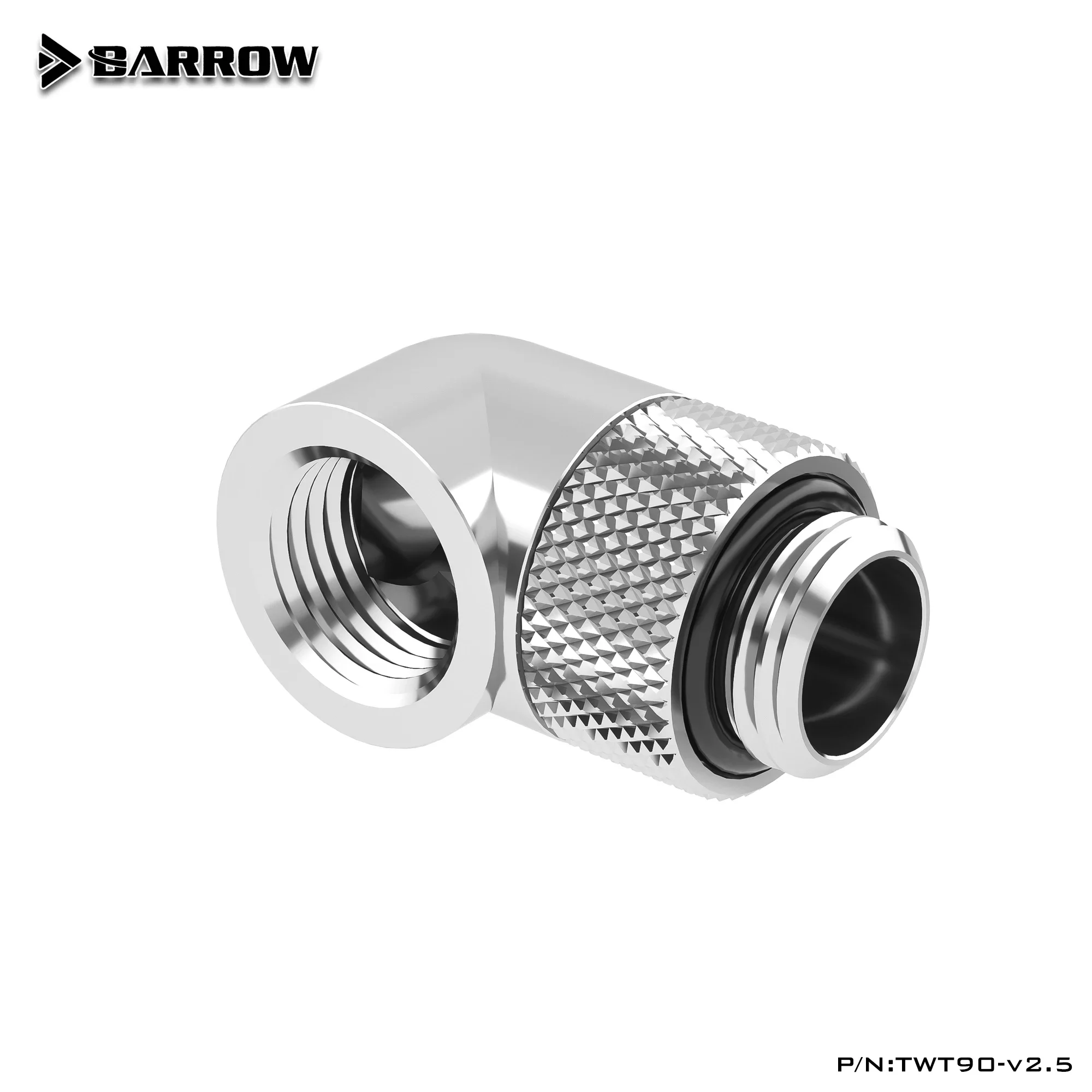 4pcs Barrow G1/4'' 90 Degree Rotary Fittings Computer Water Cooling Kit Fittings Elbow ,Black White Silver,TWT90-V2.5