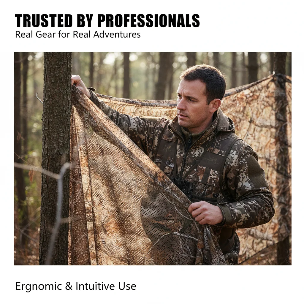 Outdoor Hunting Blinds - WELEAD 300D Тихая маскировочная сетка для