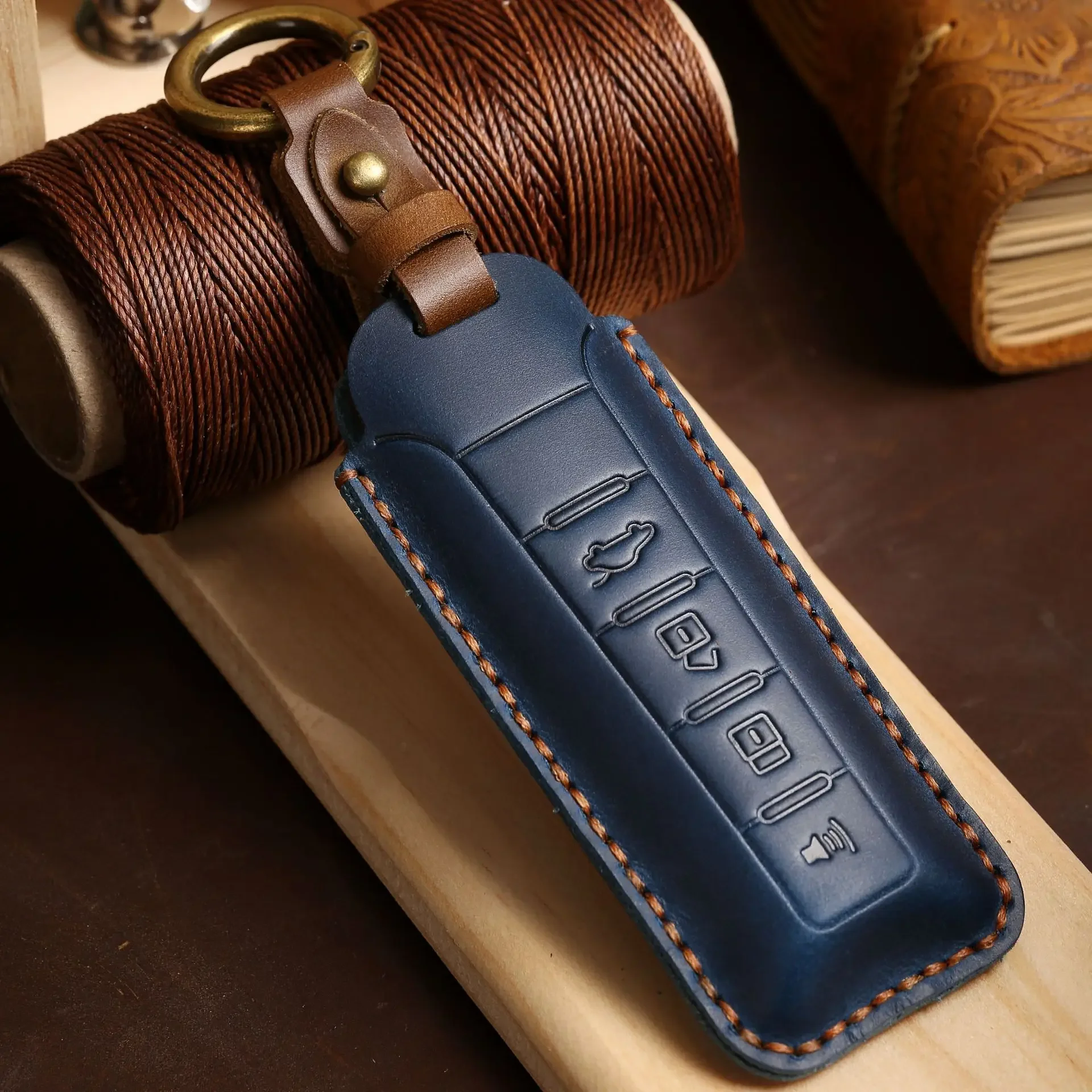 

1pc Leather Car Remote Key Case Cover Fob For Great Wall Wey VV5 VV6 VV7 A1 A3 A4 A5 A7 A8 Protector Shell Auto Accessories