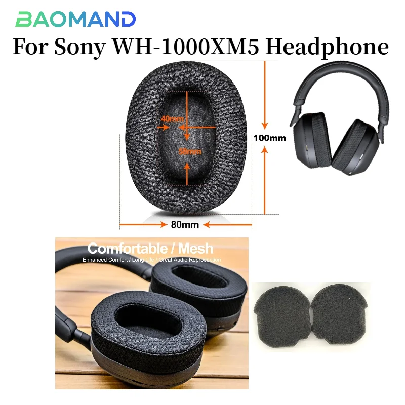 

Replacement Earpads For Sony WH-1000XM5 Ear Cushion / Headphone Ear Pad