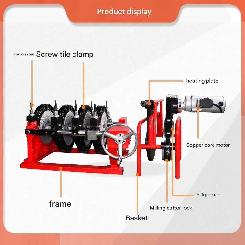Series 160-250 Screw-type Hot Melt Welding Machine for PE Pipes Plastic Pipe Hot Melt Machine Hot Melt Unit